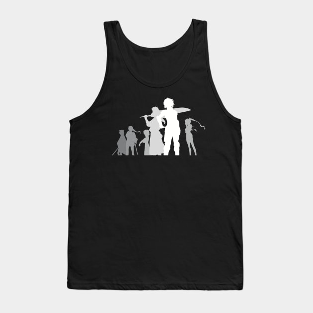 Danmachi Anime Season 4 Hestia Familia Member in White Silhouette Tank Top by Animangapoi